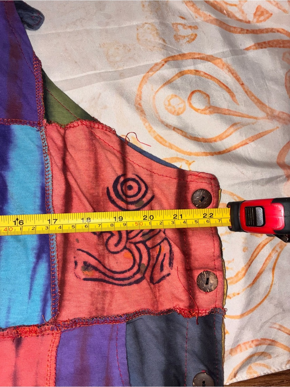 Rising International Multicolor Patchwork Overalls - Picture 11 of 13